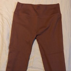 Chestnut High-waisted Seamless Rib Legging